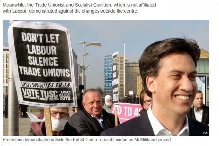 Coverage of TUSC at Labour Party special conference on BBC website: www.bbc.co.uk/news/uk-politics-26381922